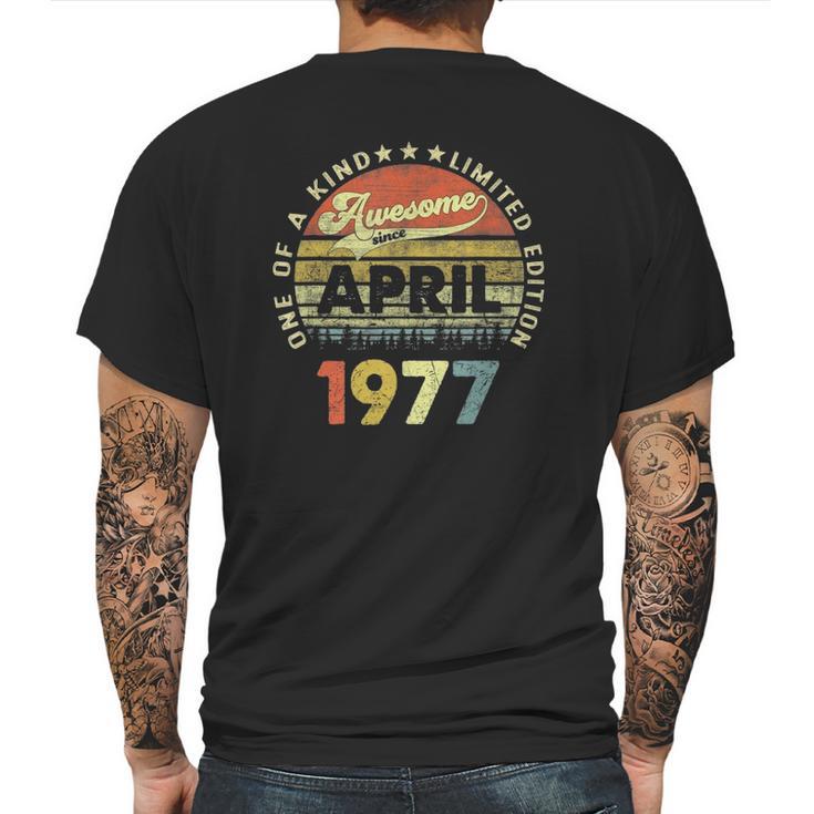 44 Years Old Birthday Gifts Awesome Since April 1977 Ver2 Mens Back Print T-shirt