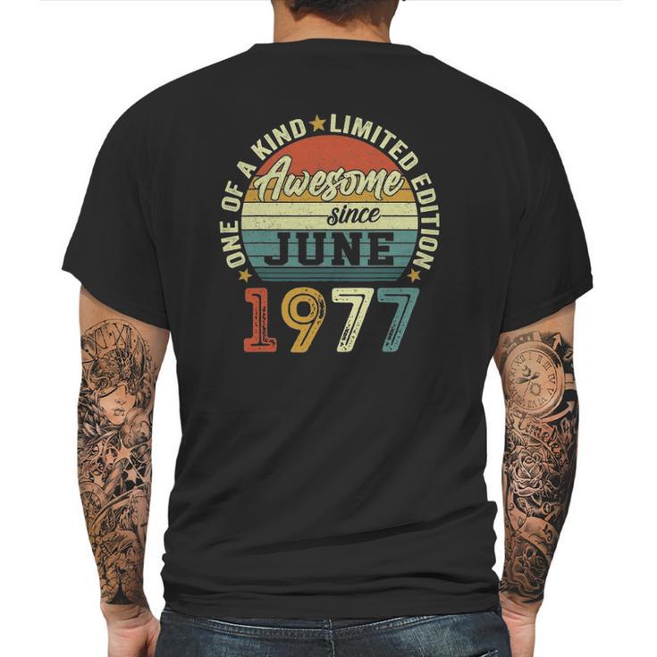 44 Years Old Birthday Awesome Since June 1977 44Th Birthday Mens Back Print T-shirt