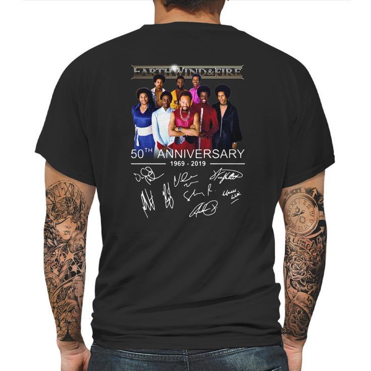 50Th Anniversary Earth Wind & Fire 1969 2019 Signatures Shirt Mens Back Print T-shirt