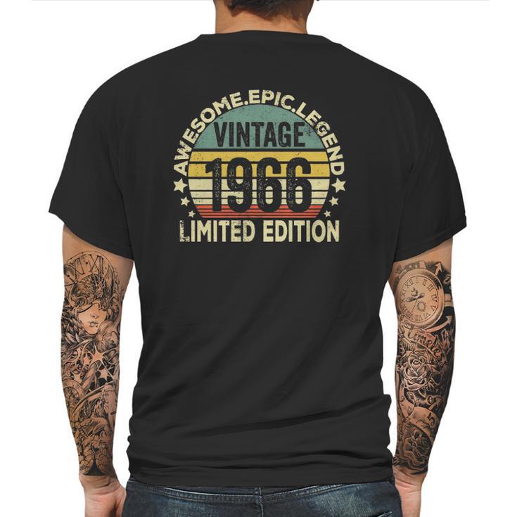 55 Years Old Retro Vintage Awesome Birthday 1966 Ver2 Mens Back Print T-shirt