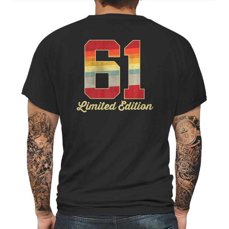 61St Birthday Vintage Limited Edition 1961 61 Years Old Men Mens Back Print T-shirt