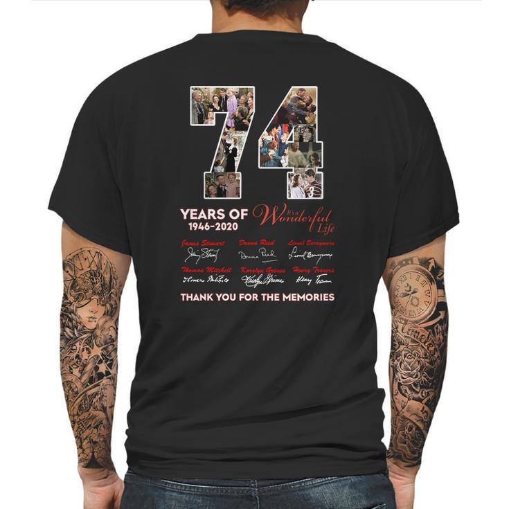 74Th Years Of It’S A Wonderful Life 1946-2020 Signatures Shirt Mens Back Print T-shirt