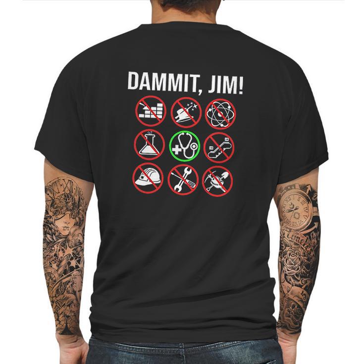 89Ward Dammit Jim Mens Back Print T-shirt