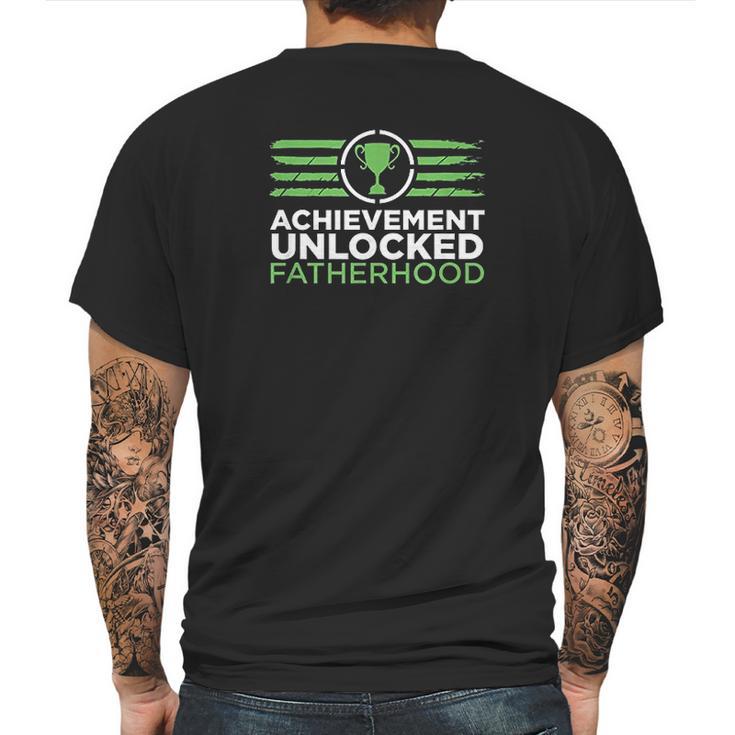 Achievement Unlocked Fatherhood Future Gamer Daddy Mens Back Print T-shirt