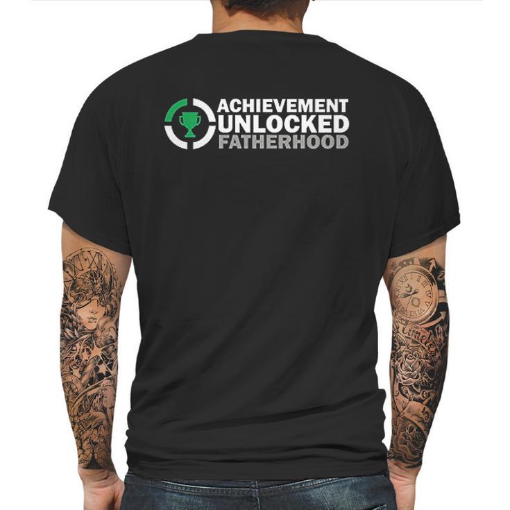 Achievement Unlocked Fatherhood And New Character Mens Back Print T-shirt