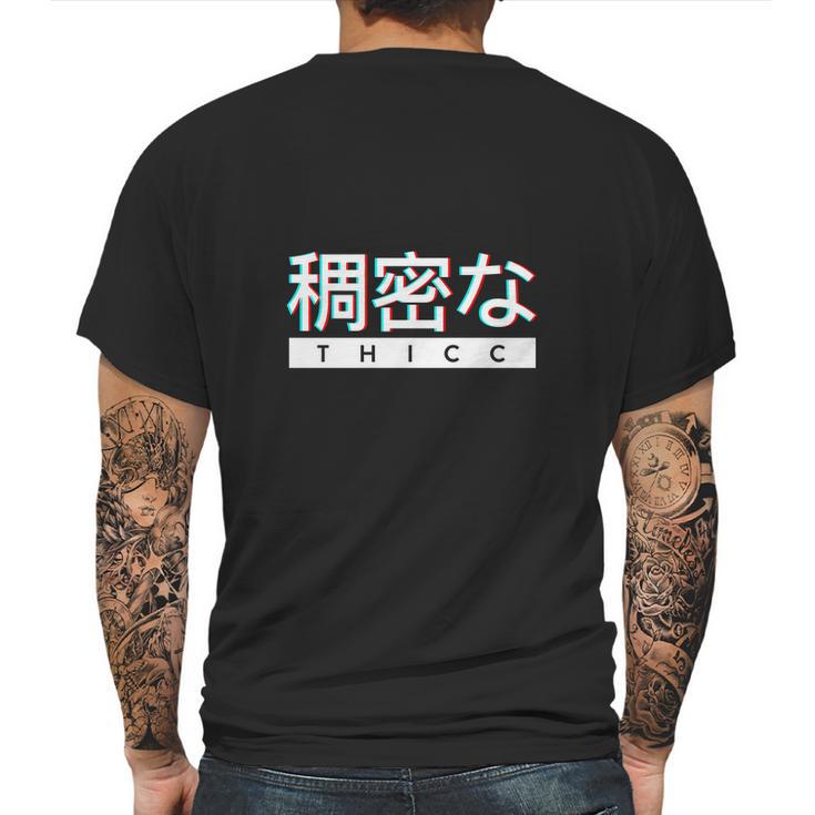 Aesthetic Japanese Thicc Logo Mens Back Print T-shirt