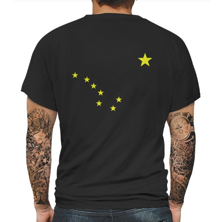 Alaska T-Shirt State Flag Astrology Big Dipper Polaris Tee Mens Back Print T-shirt