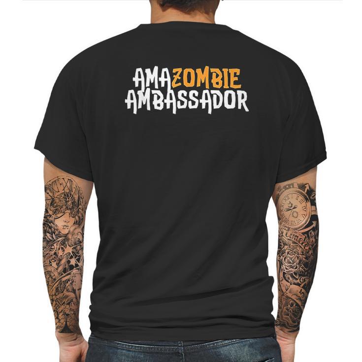 Amazombie Ambassador Employee Warehouse Coworker Swag Gift Mens Back Print T-shirt