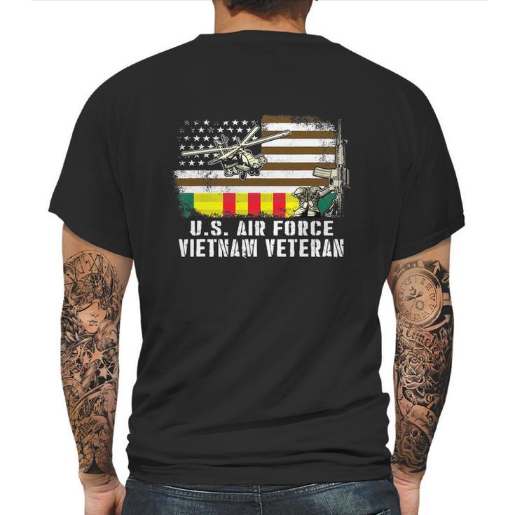 America Flag Us Air Force Vietnam Veteran Usaf Vet Graphic Design Printed Casual Daily Basic Mens Back Print T-shirt