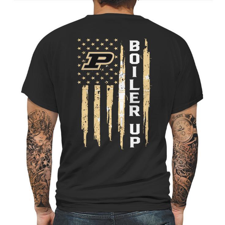 America Purdue Boiler Up Flag Mens Back Print T-shirt