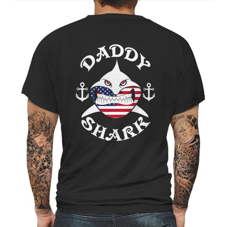 American Daddy Shark Under The Water Mens Back Print T-shirt