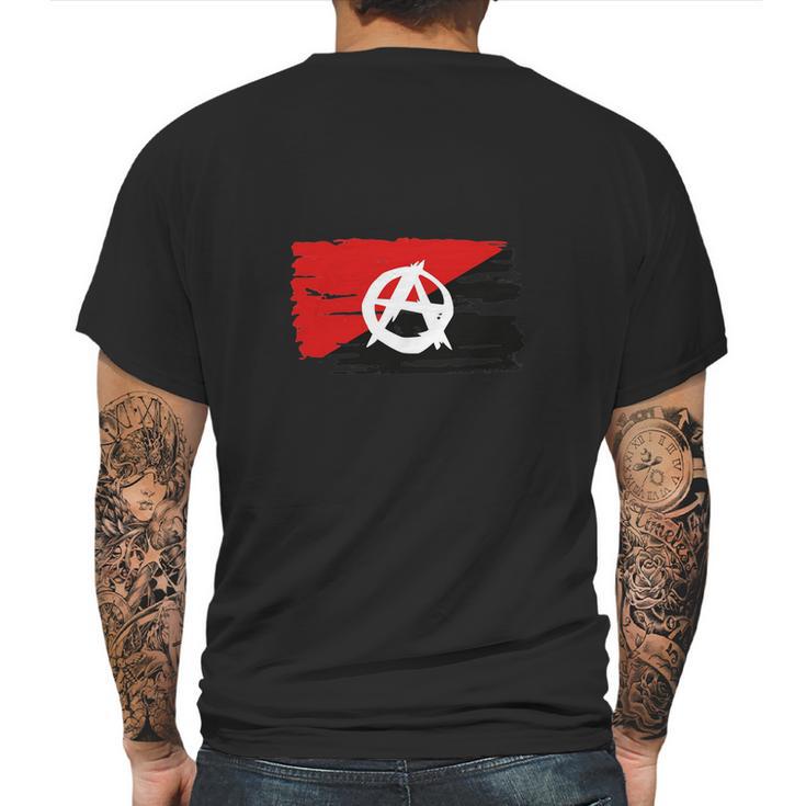 Anarchy Anarchist Flag Mens Back Print T-shirt