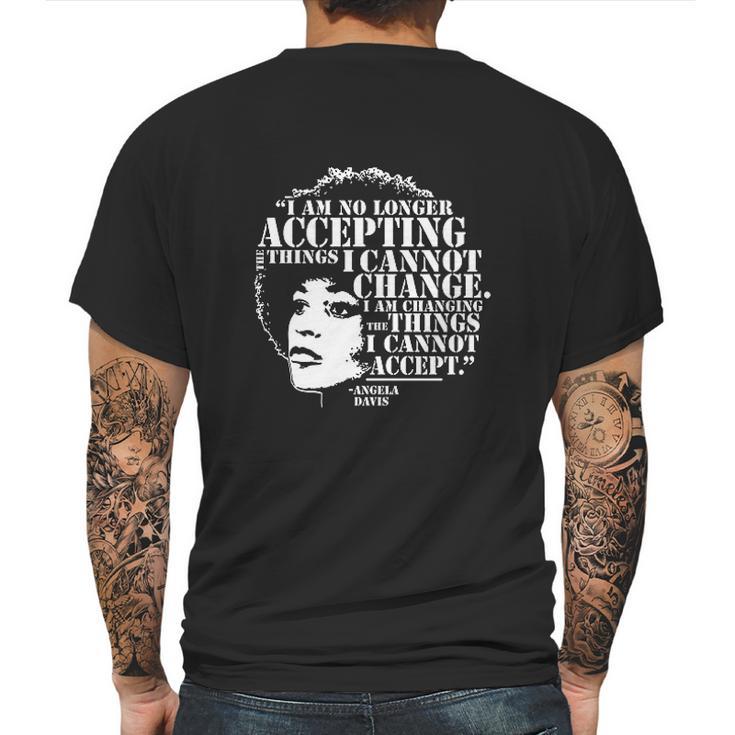 Angela Davis Inspirational Quote Mens Back Print T-shirt