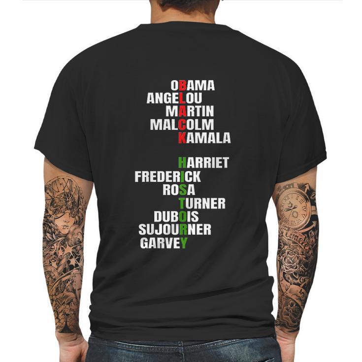 Angelou Inspirational Black History Month Gift African Mens Back Print T-shirt