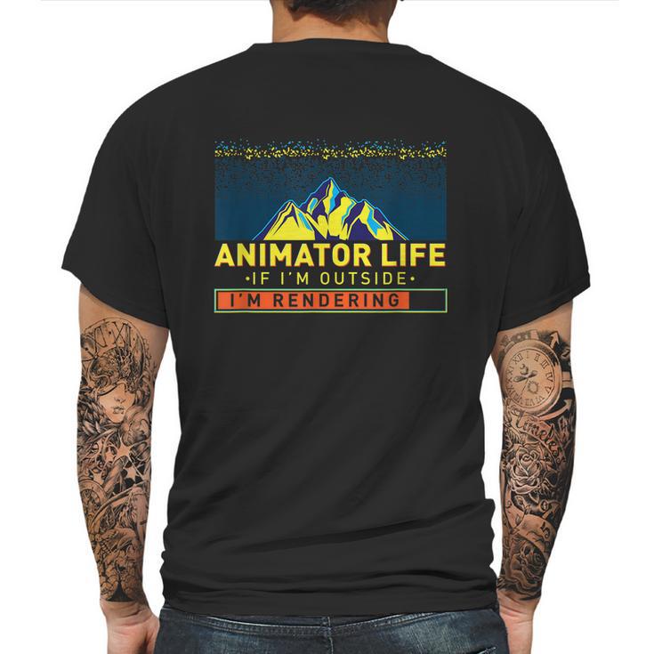 Animator Life Animation Visual Artist Rendering Graphic Art Mens Back Print T-shirt