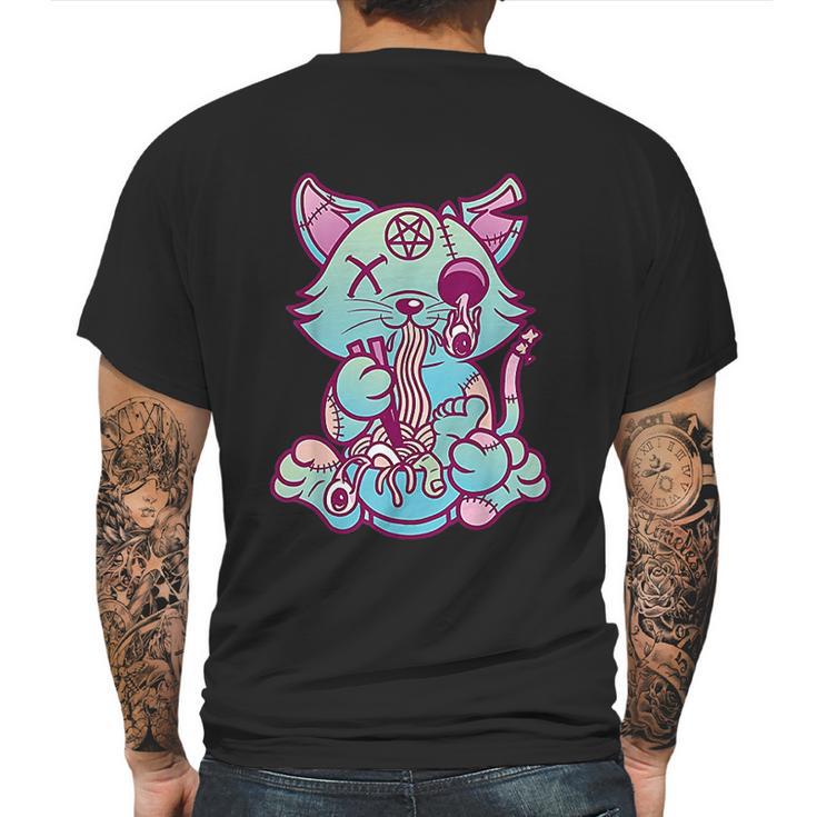 Anime Aesthetic Pastel Goth Ramen Noodle Cat Gifts Mens Back Print T-shirt