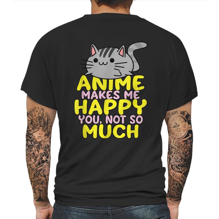 Anime Kawaii Funny Manga Otaku Weeb Senpai Mens Back Print T-shirt