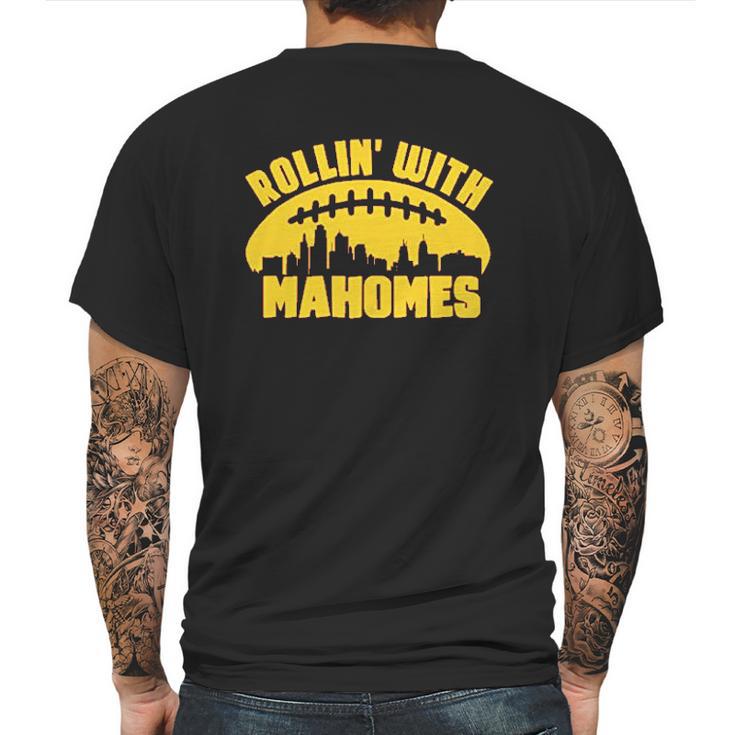 Apparrel Rollin With Mahomes Skyline Mens Back Print T-shirt