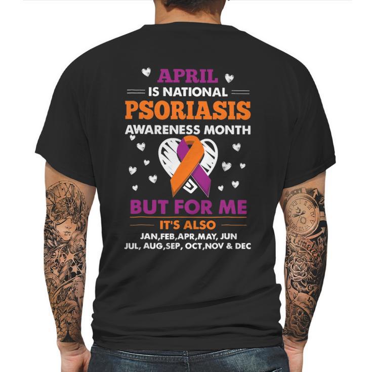 April Is Psoriasis Mens Back Print T-shirt