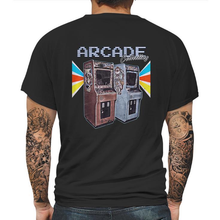 Arcade Cabinet Machine 1970 1980 1990 Video Game Collection Mens Back Print T-shirt