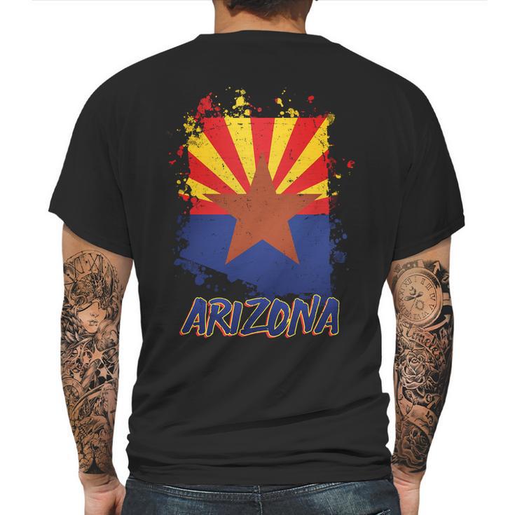 Arizona State Star Flag Mens Back Print T-shirt