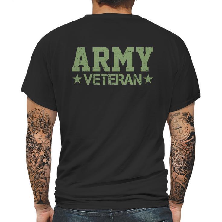 Army Veteran Distress Logo Graphic Design Printed Casual Daily Basic Mens Back Print T-shirt