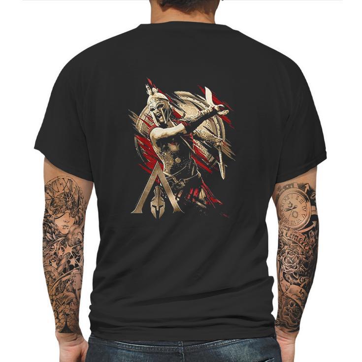 Assassins Creed Odyssey Kassandra Paint Swipe Portrait Mens Back Print T-shirt