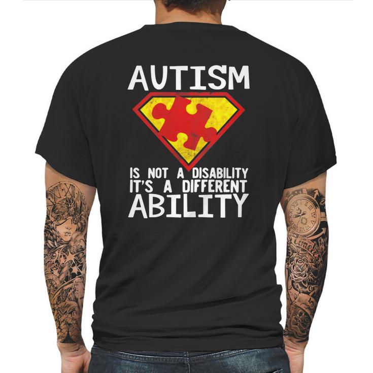 Austim A Diffrent Ability Mens Back Print T-shirt