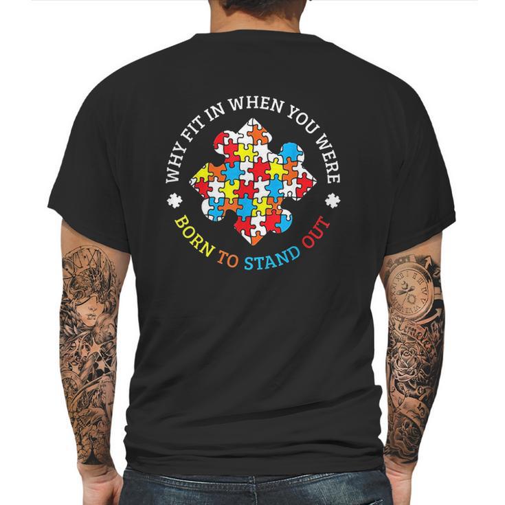 Autism Awareness Month Puzzle Aspergers Autistic Pride Gift Mens Back Print T-shirt