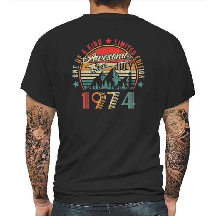 Awesome Since July 1974 Born July 1974 47 Years Old Mens Back Print T-shirt