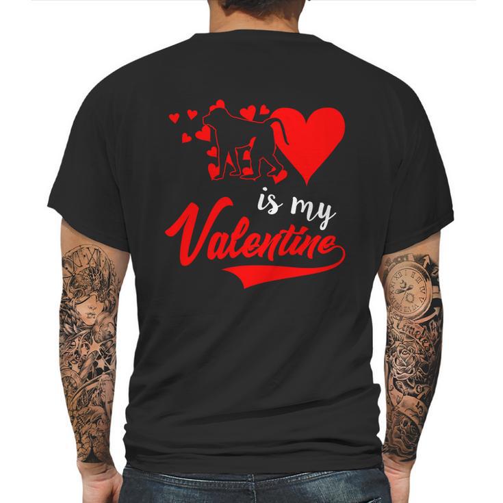 Baboon Is My Valentine Mens Back Print T-shirt