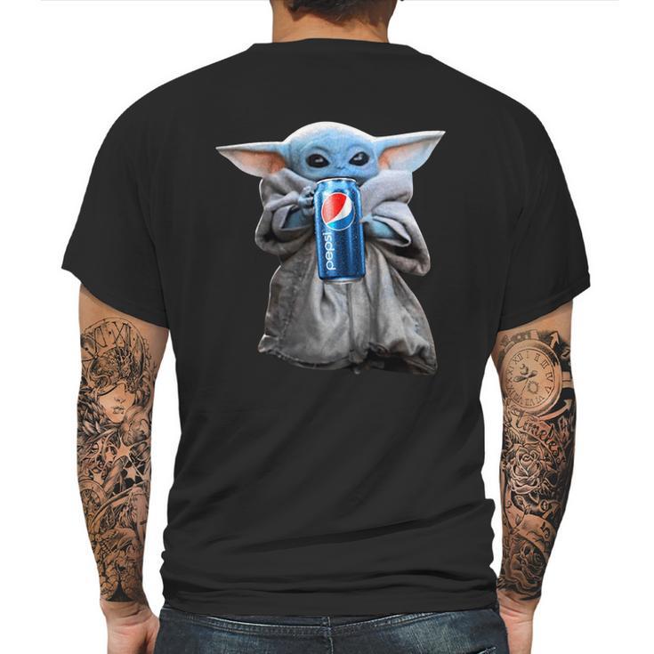 Baby Yoda Drink Pepsi Sweater Mens Back Print T-shirt