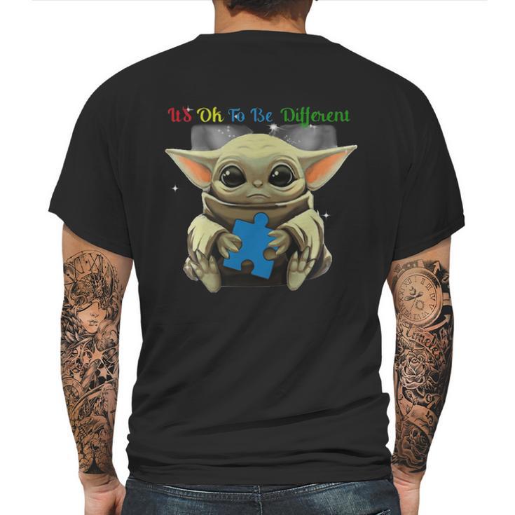 Baby Yoda It’S Ok To Be Different Mens Back Print T-shirt