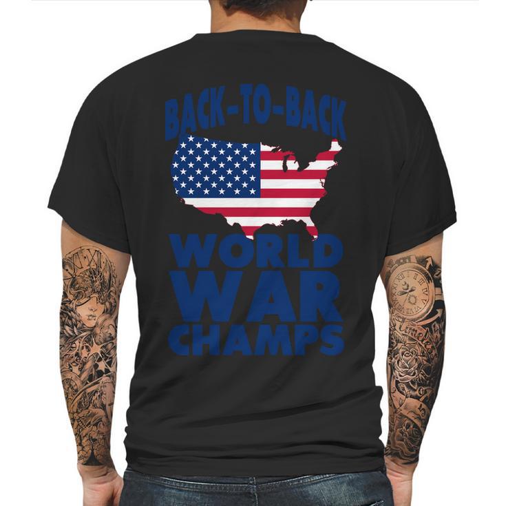 Back To Back World War Champs Usa Mens Back Print T-shirt