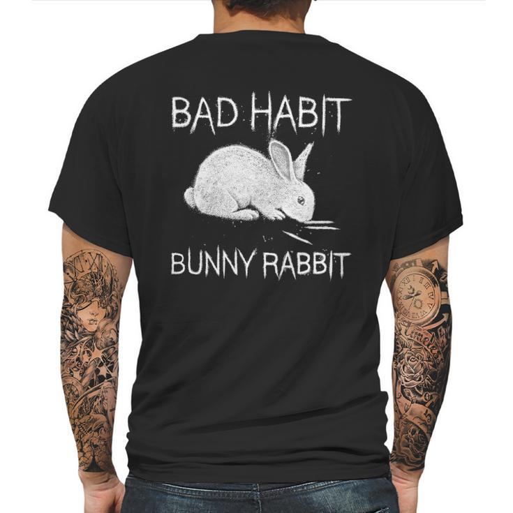 Bad Habit Bunny Rabbit Cocaine Mens Back Print T-shirt