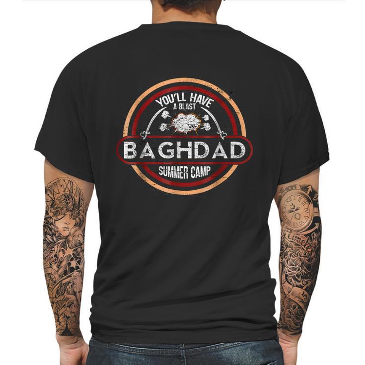 Baghdad Summer Camp  Iraq War Veteran Military T-Shirt Mens Back Print T-shirt