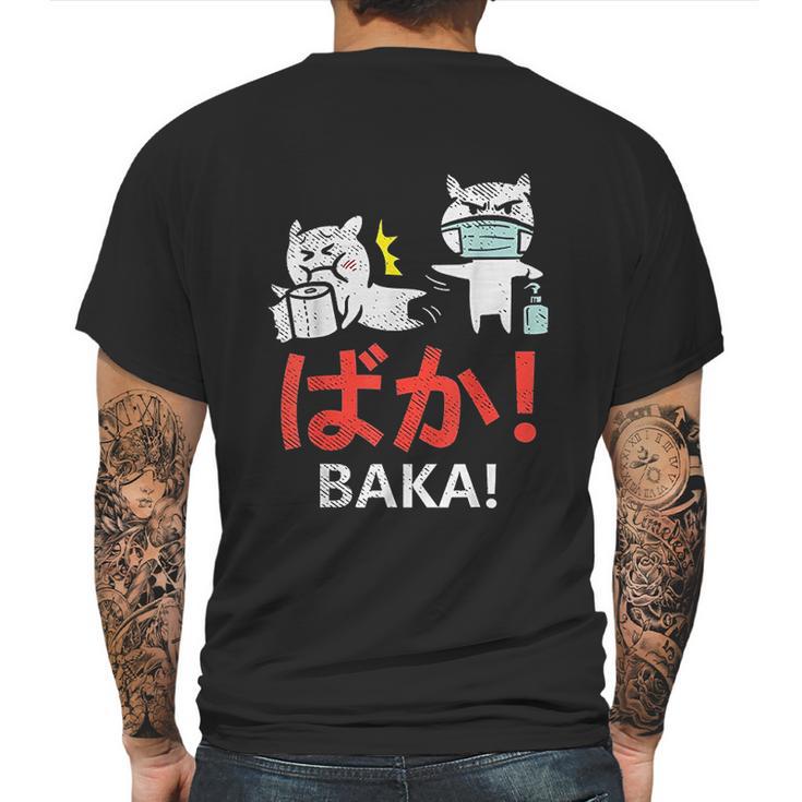 Baka Slap Toilet Paper Anime Manga Fun Quarantine Otaku Gift Mens Back Print T-shirt