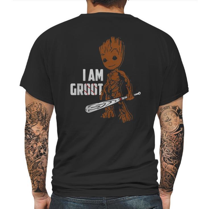 Baseball I Am Groot Mens Back Print T-shirt