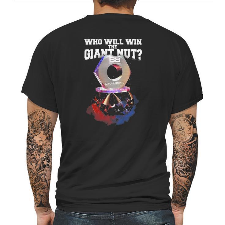 Battlebots Who Will Win The Giant Nut Mens Back Print T-shirt