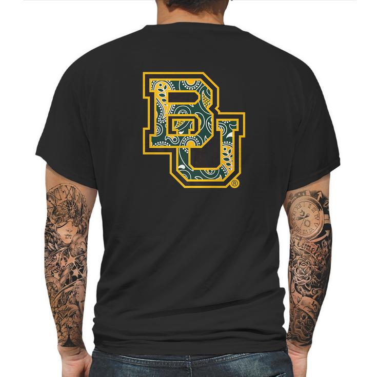 Baylor Bears Paisley Pattern Logo  Apparel Mens Back Print T-shirt