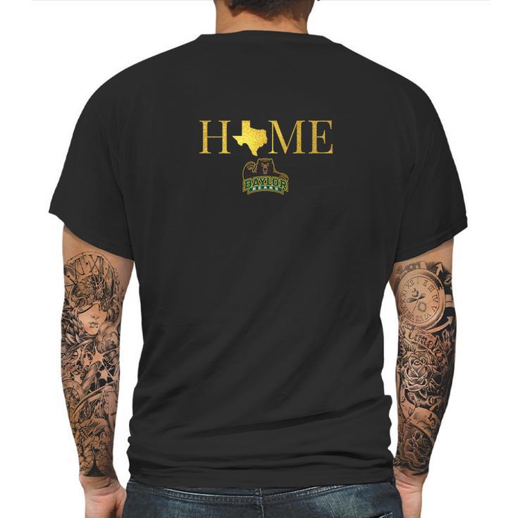 Baylor Bears Texas Home In Shiny Gold  Apparel Mens Back Print T-shirt