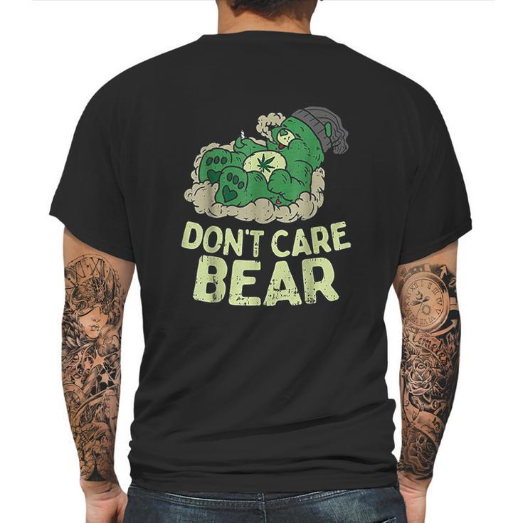 Bear Dont Care Mens Back Print T-shirt