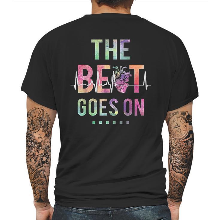 The Beat Goes On Mens Back Print T-shirt