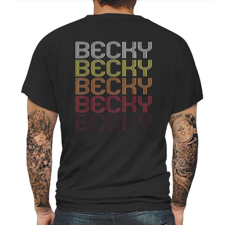 Becky Vintage Style Mens Back Print T-shirt