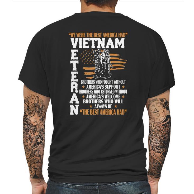 We Were The Best America Vietnam Veteran Mens Back Print T-shirt