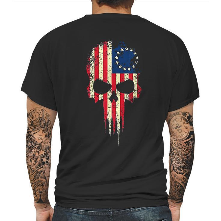 Betsy Ross Flag American Usa Patriotic Proud Democrat Gift Mens Back Print T-shirt