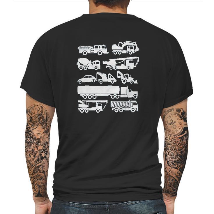 Big Boys Trucks Youth Mens Back Print T-shirt