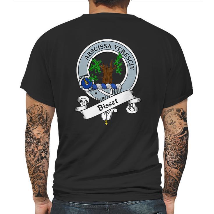 Bisset Clan Badge Scottish Clan Badges Mens Back Print T-shirt