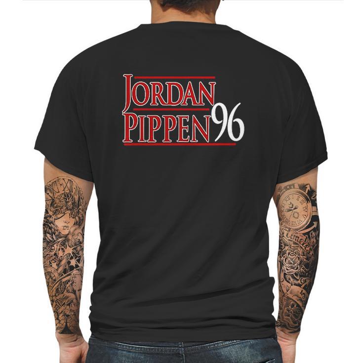 Black Chicago Mj Jordan Pippen 1996 Hooded Mens Back Print T-shirt