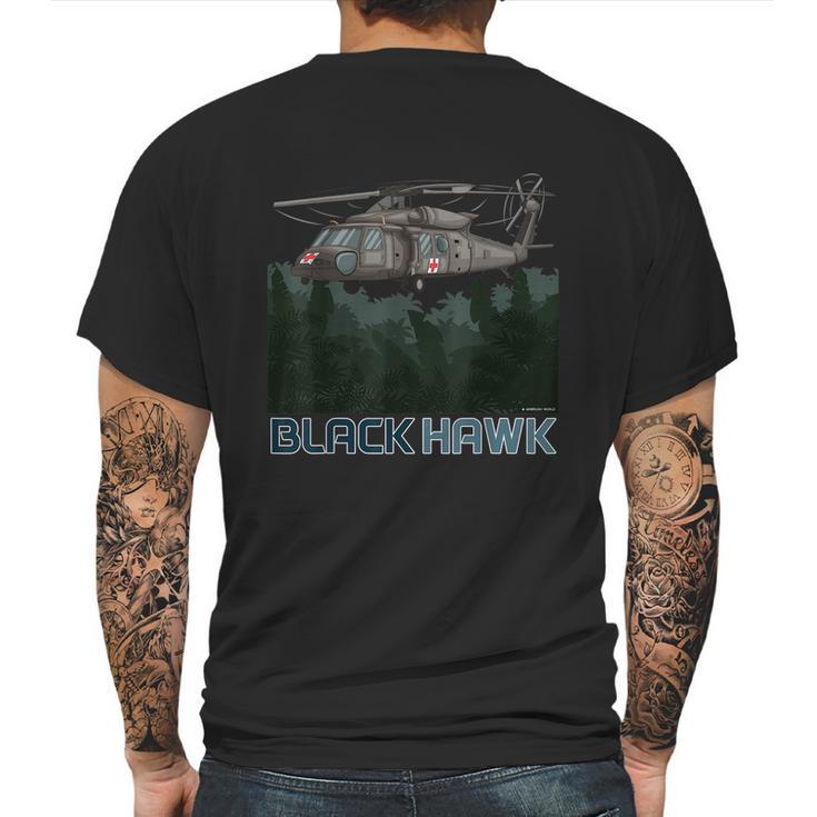 Black Hawk Helicopter Military Armed Forces Novelty Mens Back Print T-shirt